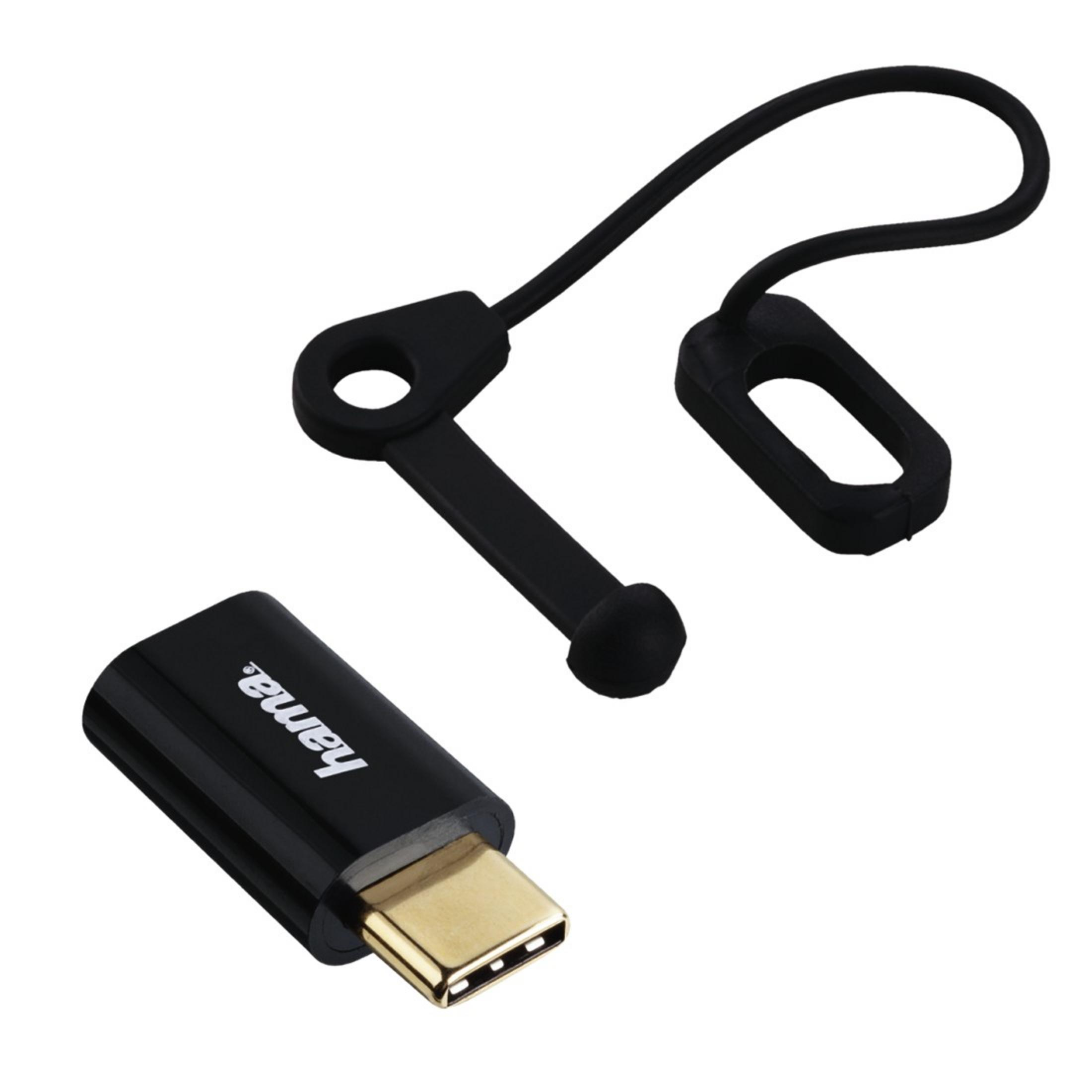 ADAPTER 2.0 135723 MICRO Adapter, - HAMA USB-C Schwarz