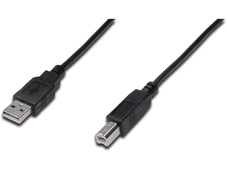 DIGITUS DK-300105-018-S USB 2.0 ANSCHLUSSKABEL USB-Kabel, Schwarz