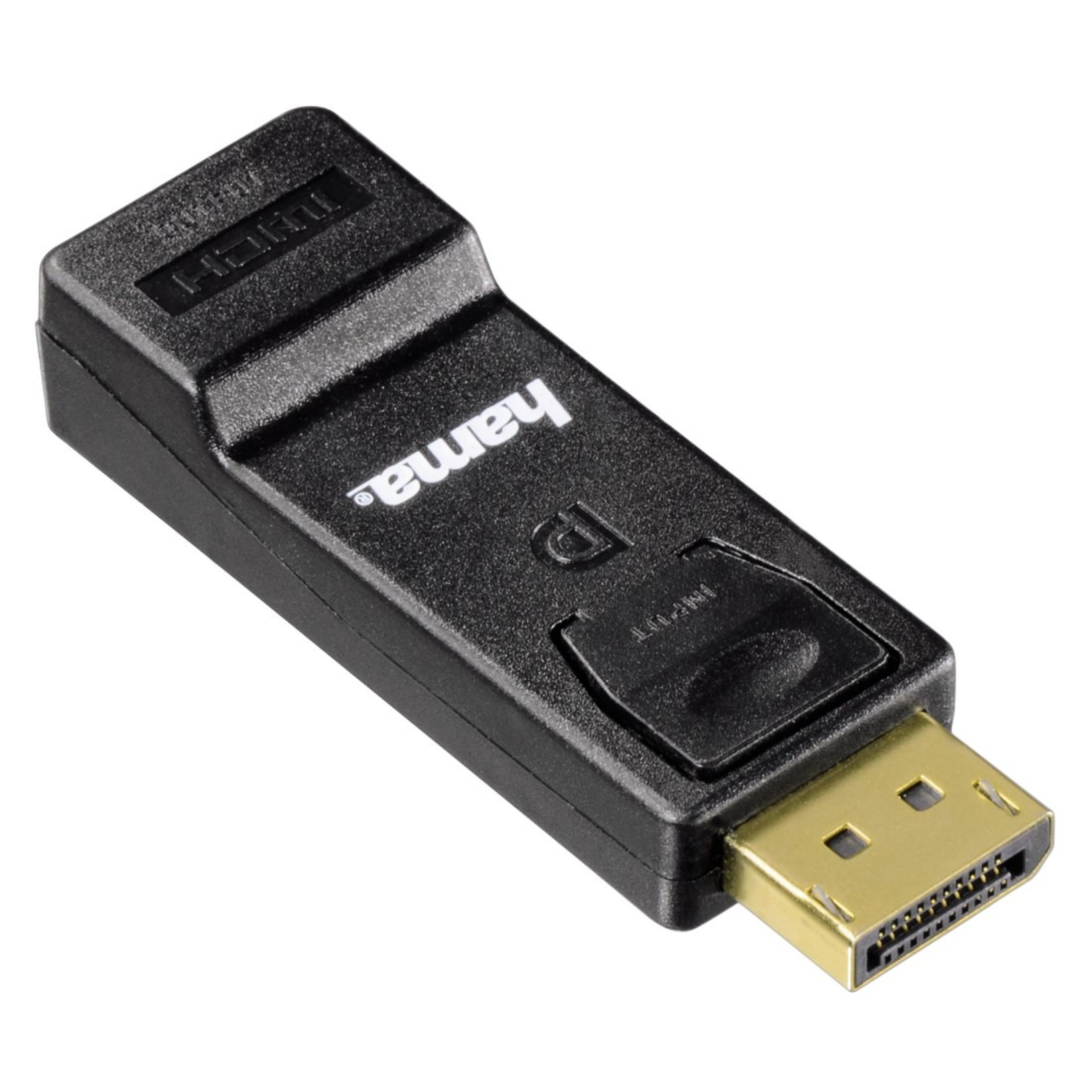 Schwarz ULTRA-HD HAMA Adapter, DP-HDMI ADAPTER 054586