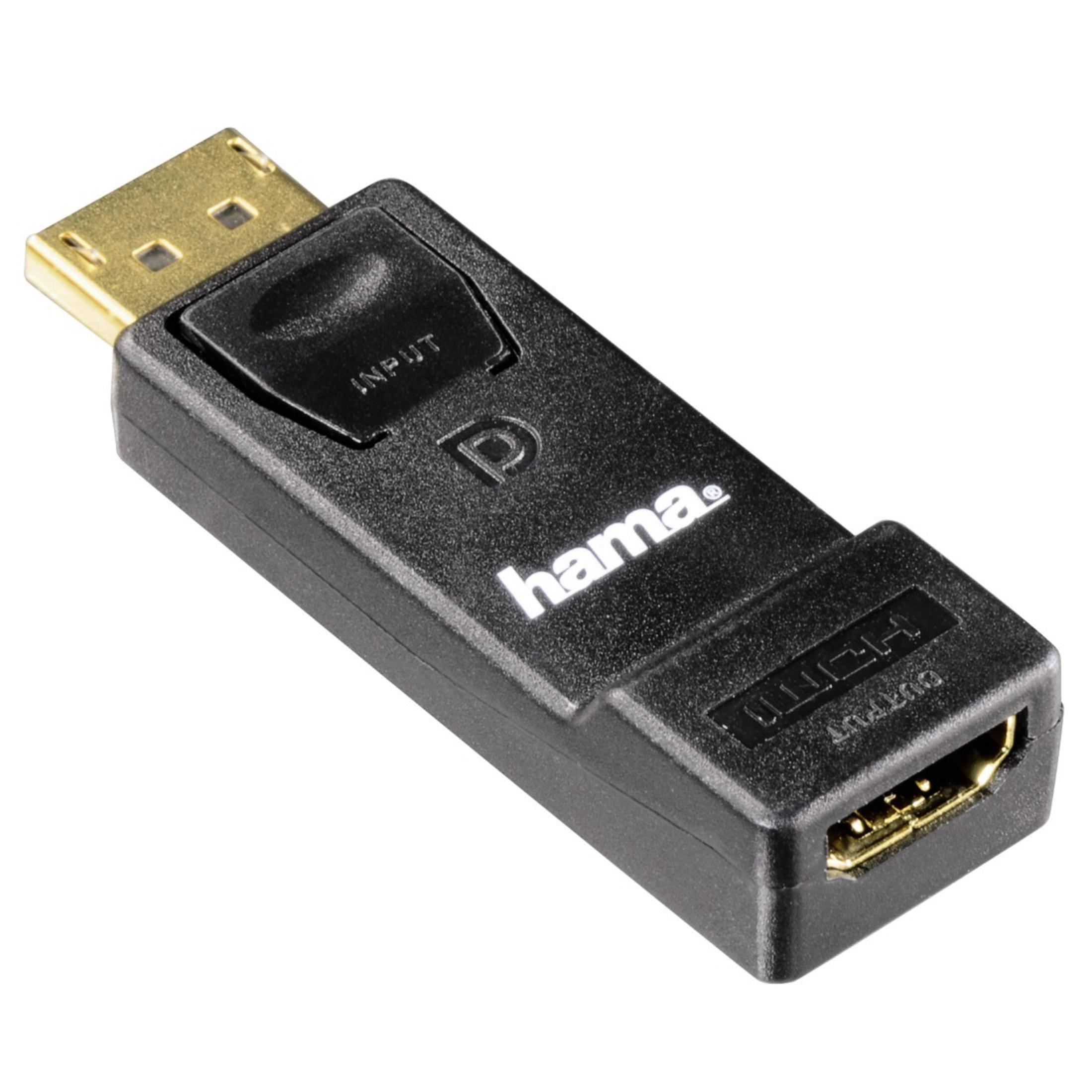 Schwarz ULTRA-HD HAMA Adapter, DP-HDMI ADAPTER 054586