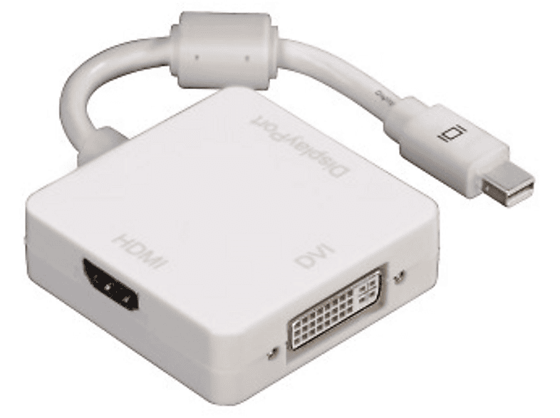 HAMA 053245 3IN1 MINIDP - DVI/DP/HDMI Adapter, Weiß