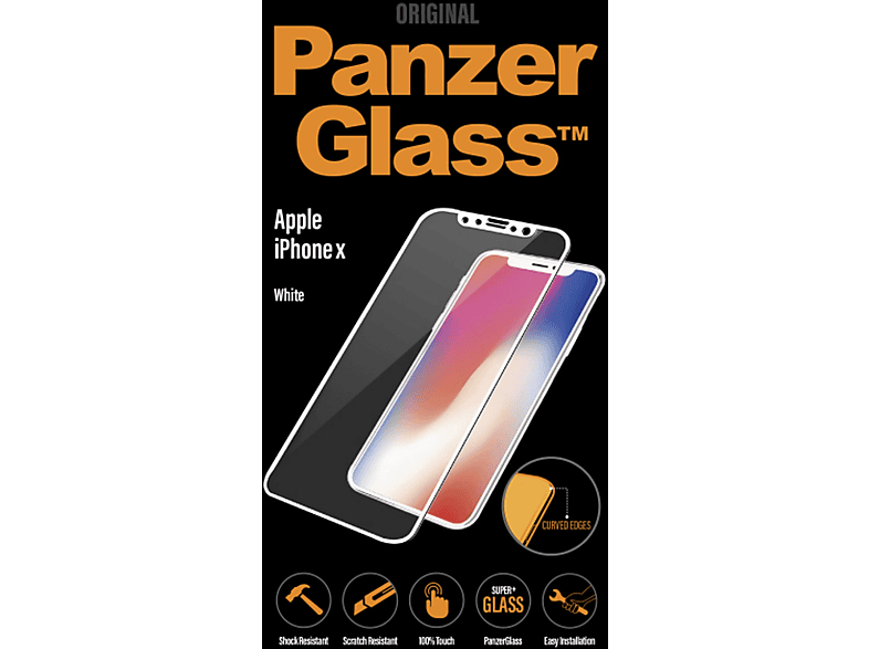 PANZERGLASS 2624 PREMIUM IPHONE X WHITE Displayschutzglas(für Apple iPhone X)