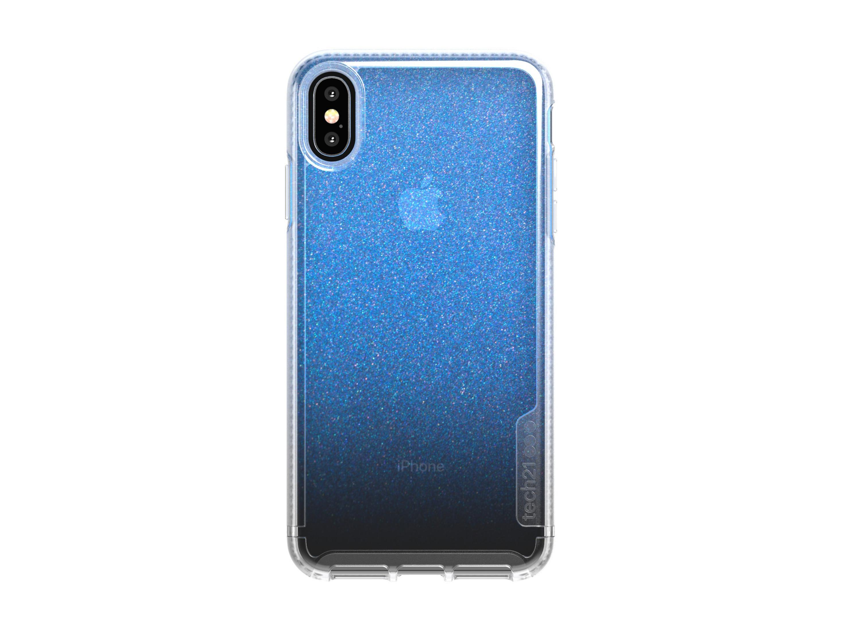 TECH21 T21-6557 PURE SHIMMER IPHONE BLUE, Apple, IRRED Max, Backcover, MAX Blau XS XS iPhone