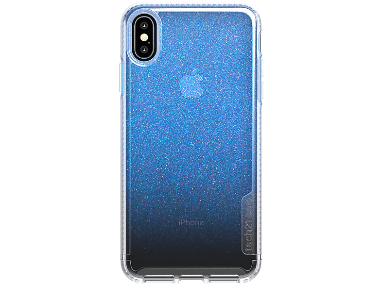 TECH21 T21-6557 PURE SHIMMER IPHONE XS MAX IRRED BLUE, Backcover, Apple, iPhone XS Max, Blau