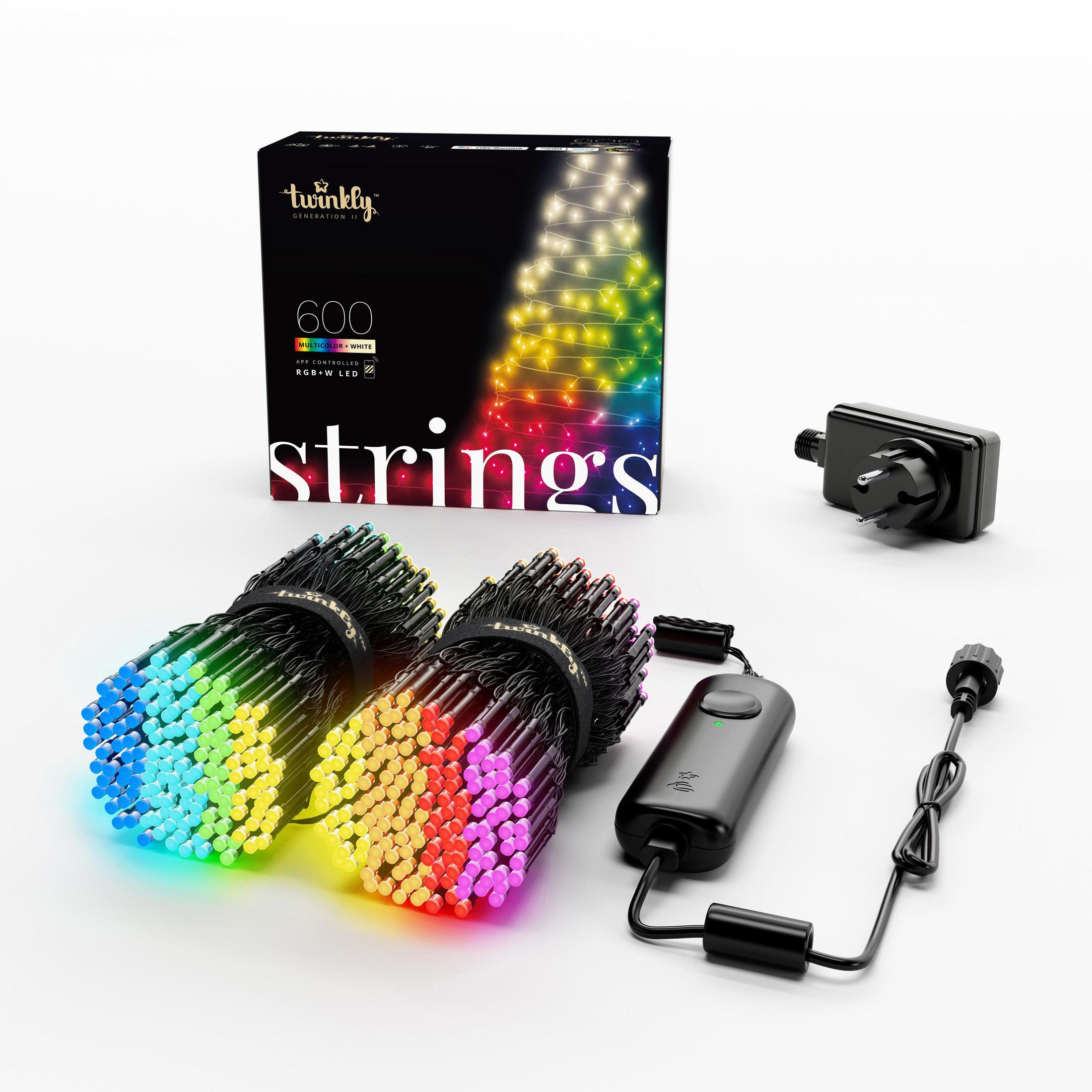 Farben TWINKLY Millionen 48 RGB-W Warmweiß, Twinkly LED 600 m 600 zu RGBW, und LED Weisstöne, 16 bis RGB Deko-LED-Leuchten, Strings