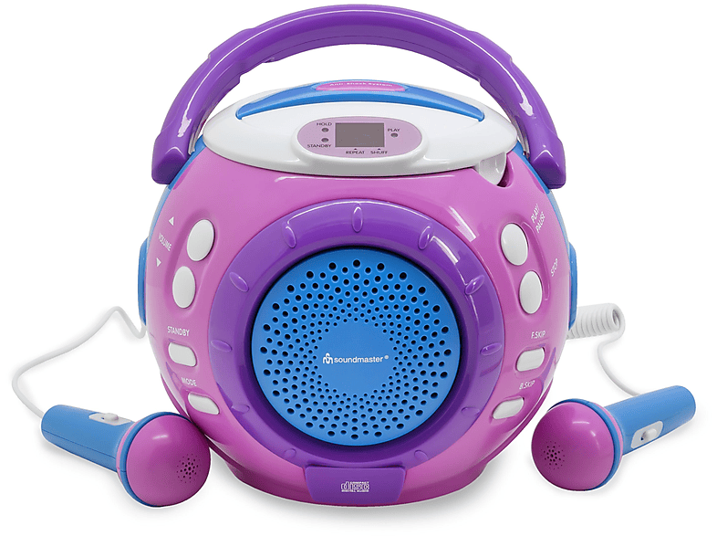 SOUNDMASTER KCD1600PI PINK-BLAU CD-Player Pink/Blau