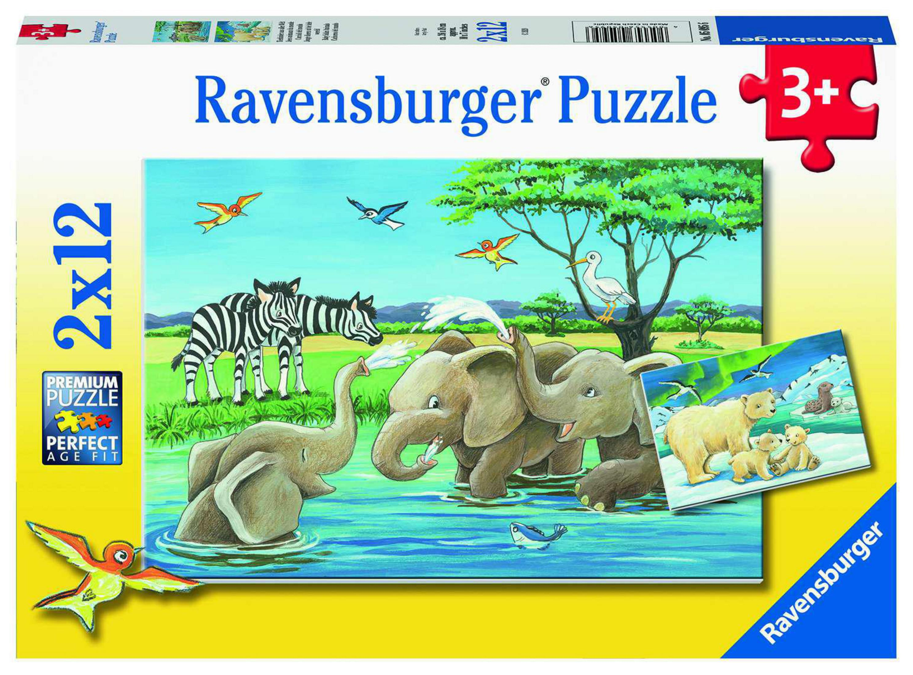 RAVENSBURGER 05095 WELT Puzzle TIERKINDER ALLER AUS