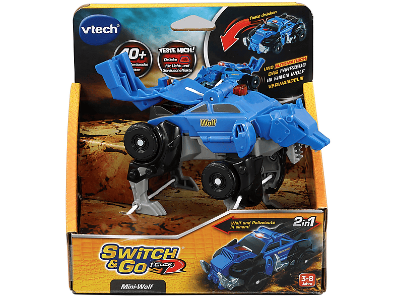 VTECH 80-551264 SWITCH & GO | ONECLICK-MINI-WOLF Spielzeugauto, Blau ...
