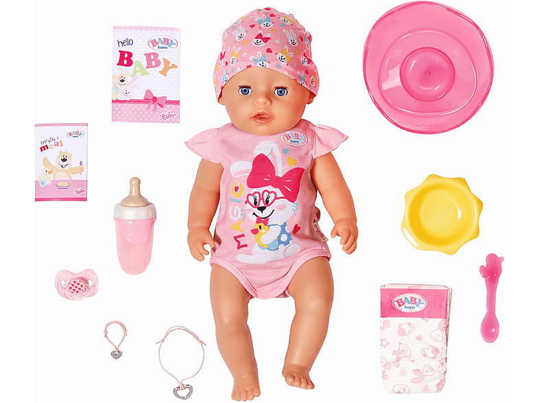 BORN GIRL, ZAPF CA. 43CM Puppe BABY MAGIC CREATION 827956