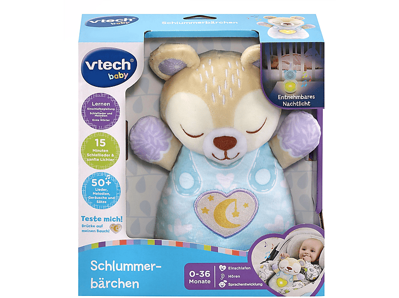 VTECH 80-539804 SCHLUMMERBÄRCHEN Plüschtier, Blau