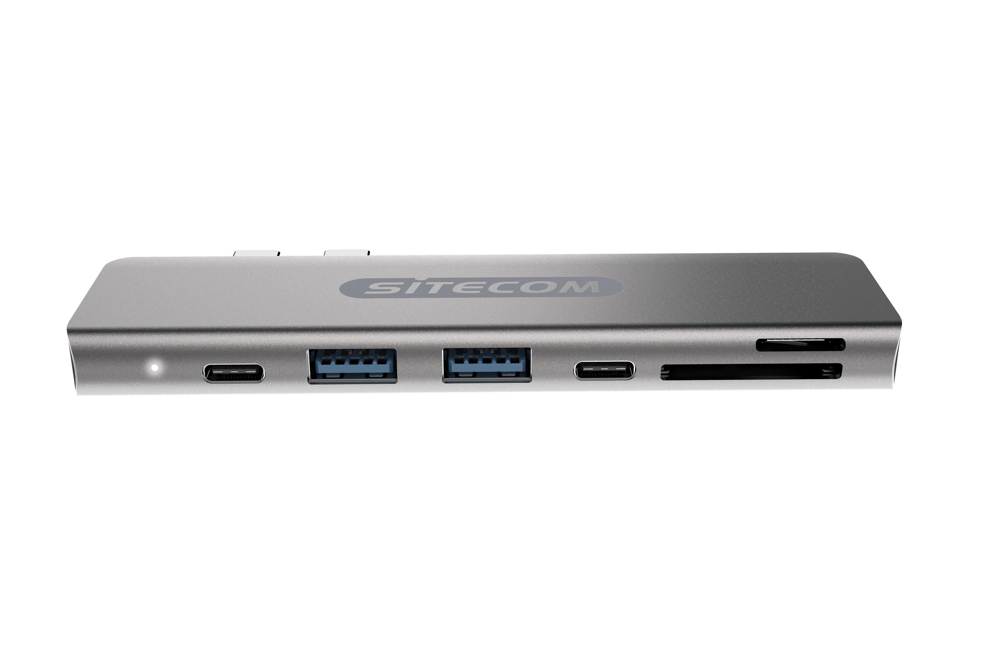 MAC Multiport, CN-391 Silber SITECOM DUALUSB-C3.1 MULT100W PD USB