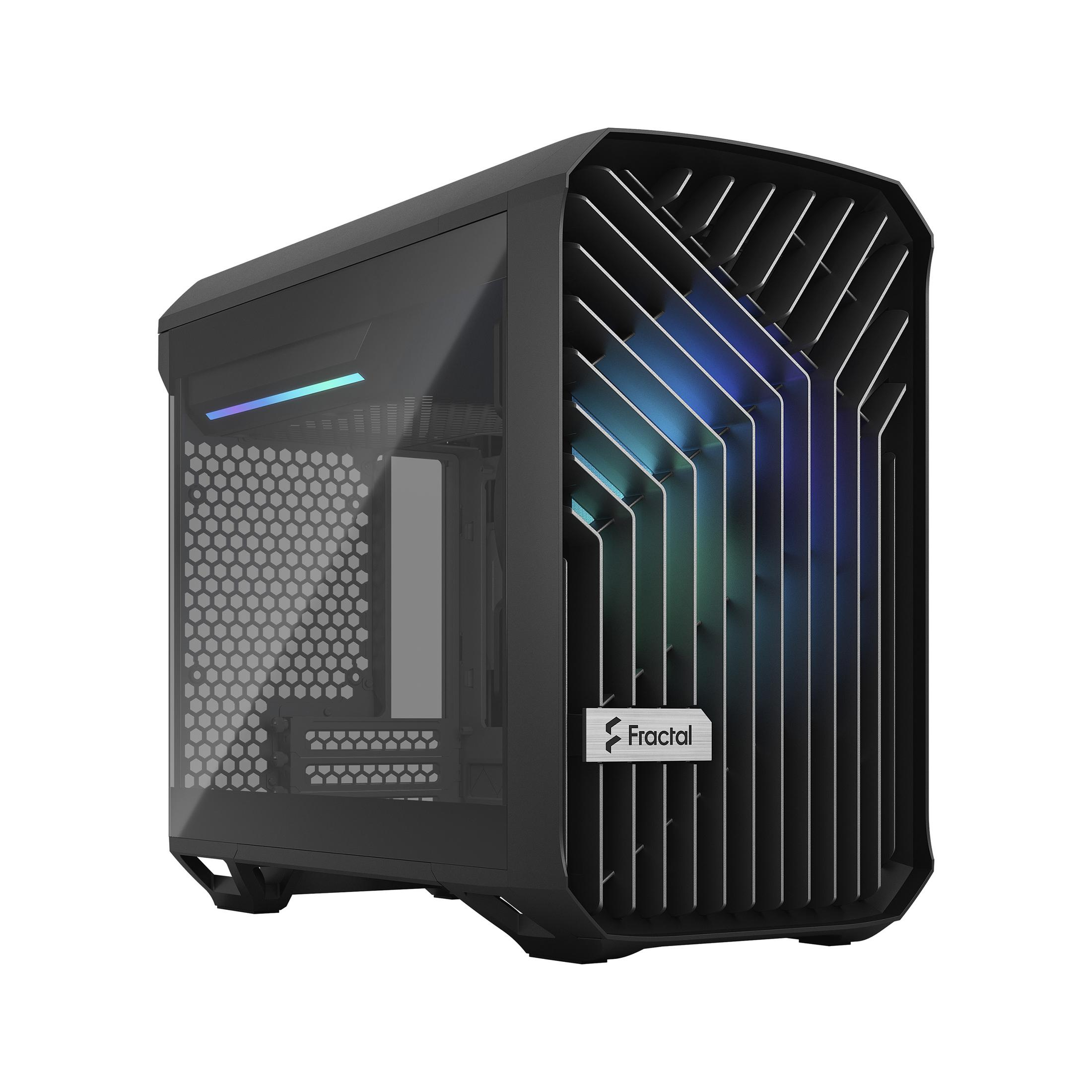 TORRENT DESIGN LIGHT NANO FD-C-TOR1N-02 Schwarz BLACK RGB TINT PC-Gehäuse, TG FRACTAL