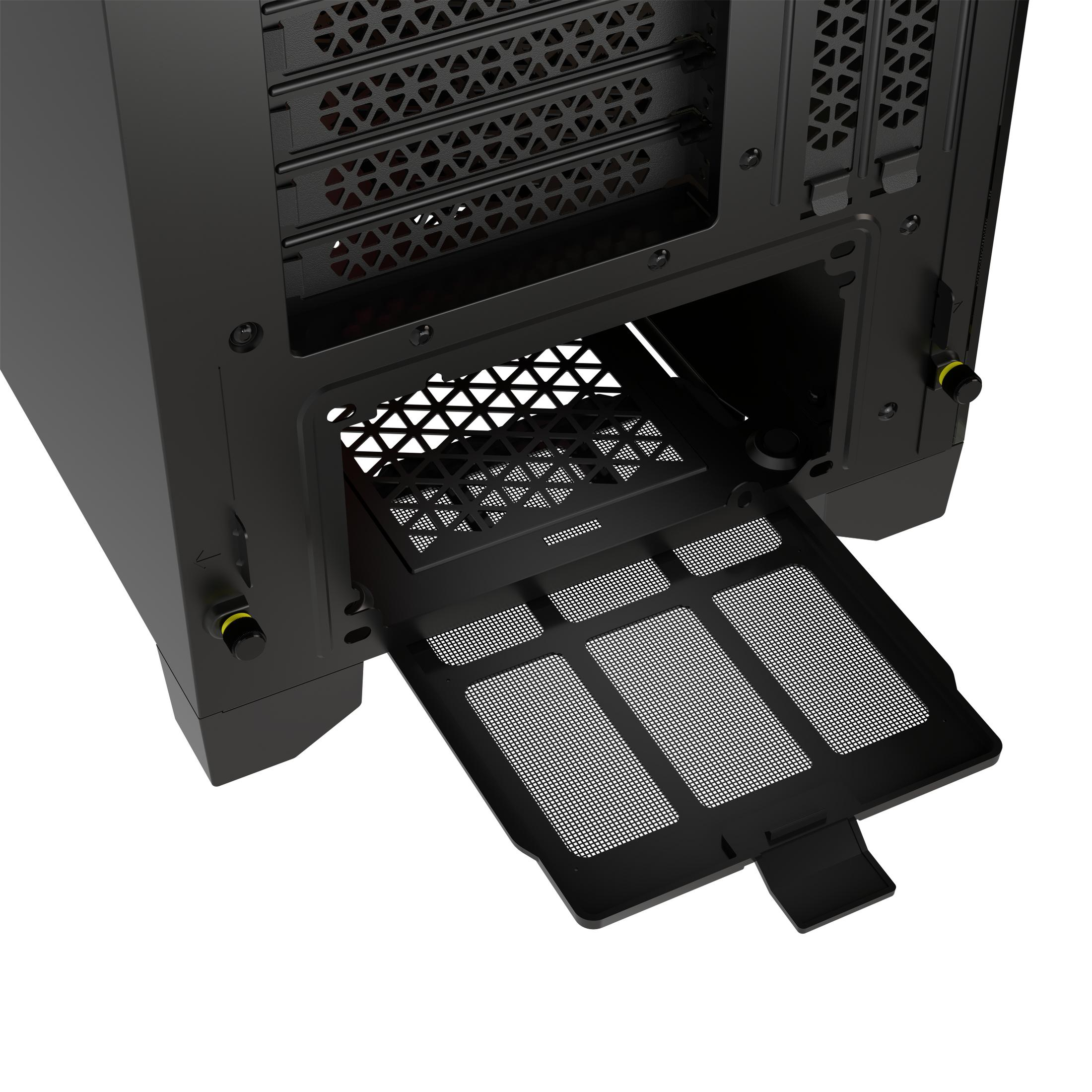 AIRFLOW ICUE PC CORSAIR SCHWARZ 4000D RGB Gehäuse, Black CC-9011240-WW
