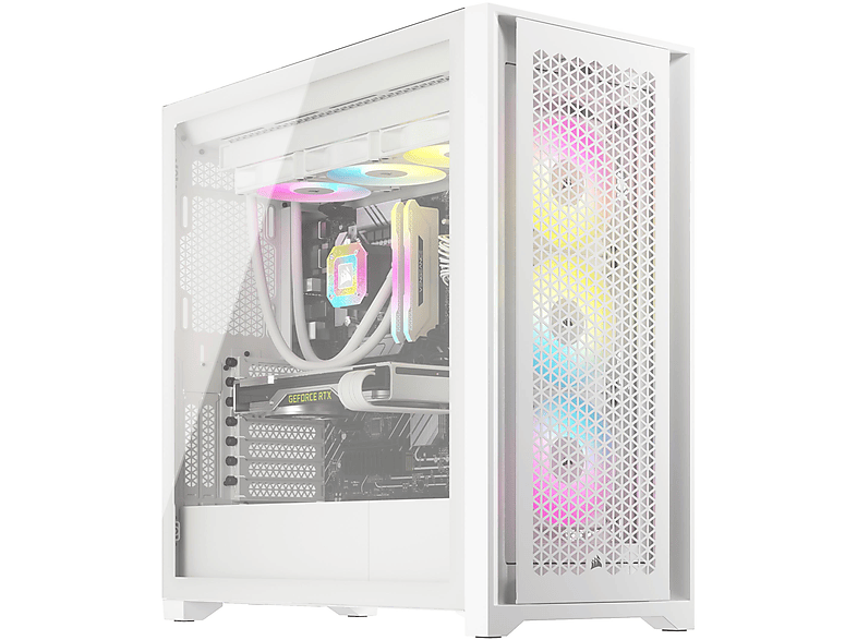 CORSAIR CC-9011243-WW ICUE 5000D RGB AIRFLOW WEISS PC Gehäuse, True White