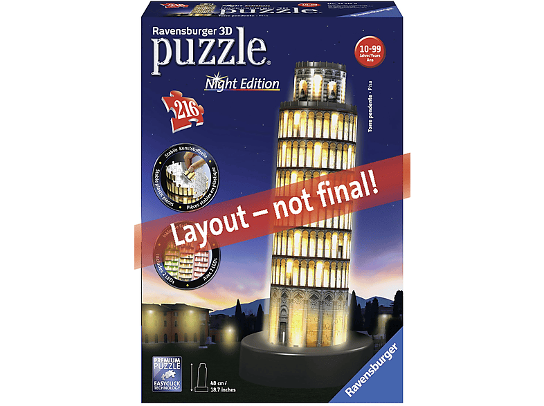 RAVENSBURGER 12515 PISA BEI NACHT 3D Puzzle