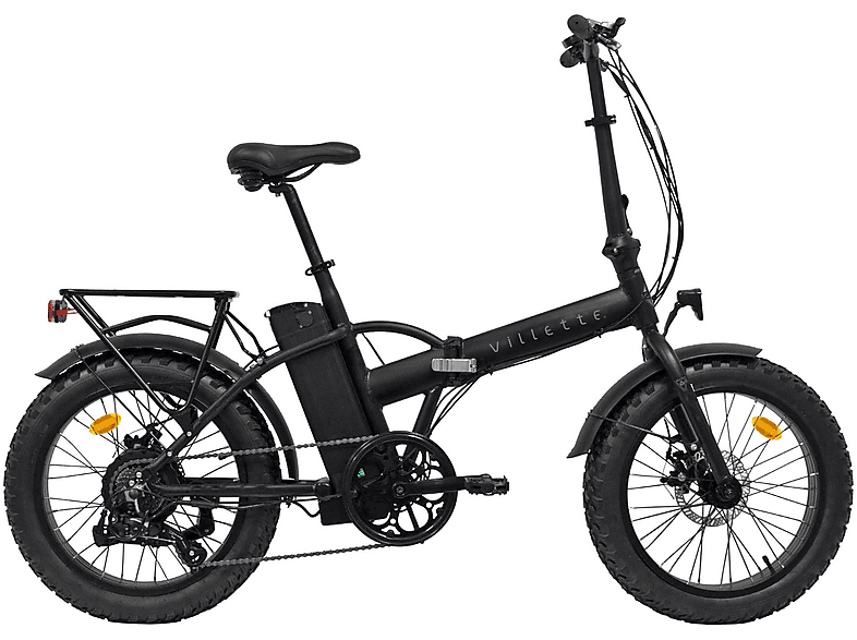 VILLETTE le Gros Kompakt-/Faltrad (Laufradgröße: 20 Zoll, Rahmenhöhe: 44 cm, Unisex-Rad, 375 Wh, schwarz)