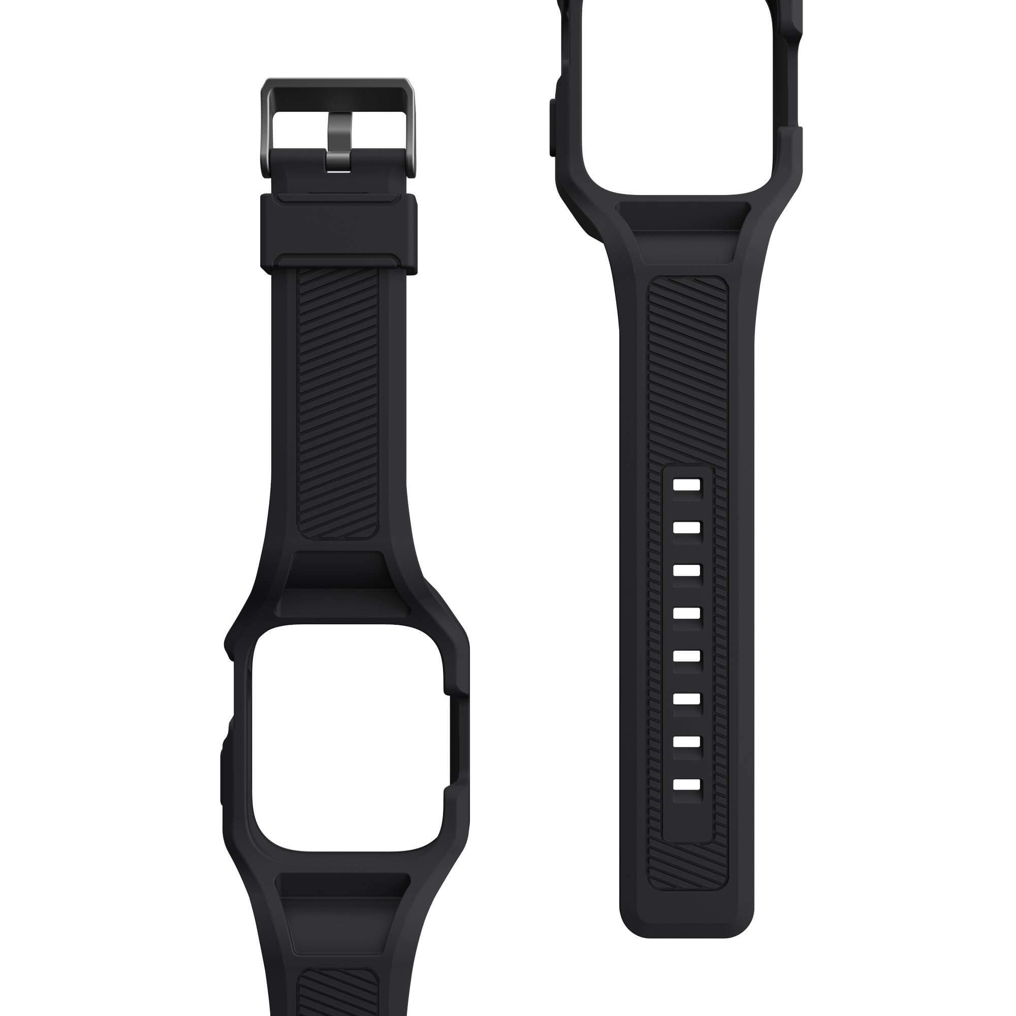 Case), schwarz 8 ARMOR Watch / + 7) Ersatzarmband, Scout Apple, GEAR URBAN 45mm, (Series (Strap