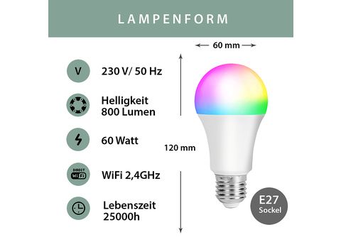 WiZ LED Lampe E27 11,5W 2700-6500K Smarthome WLAN. Kompatibel mit