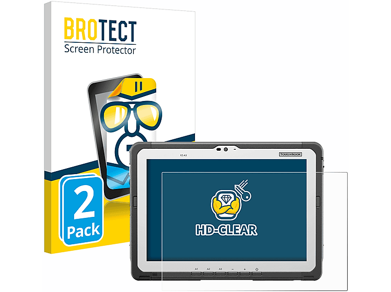 BROTECT 2x klare Schutzfolie(für FZ-A3) Toughbook Panasonic