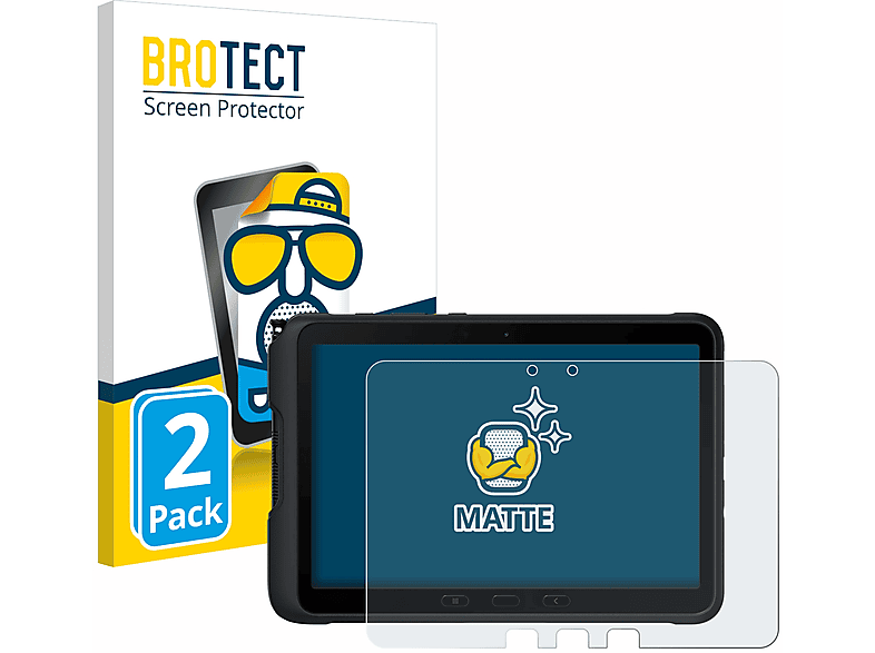 BROTECT 2x matte Schutzfolie(für Samsung Galaxy Tab Active 4 Pro (im Querformat))