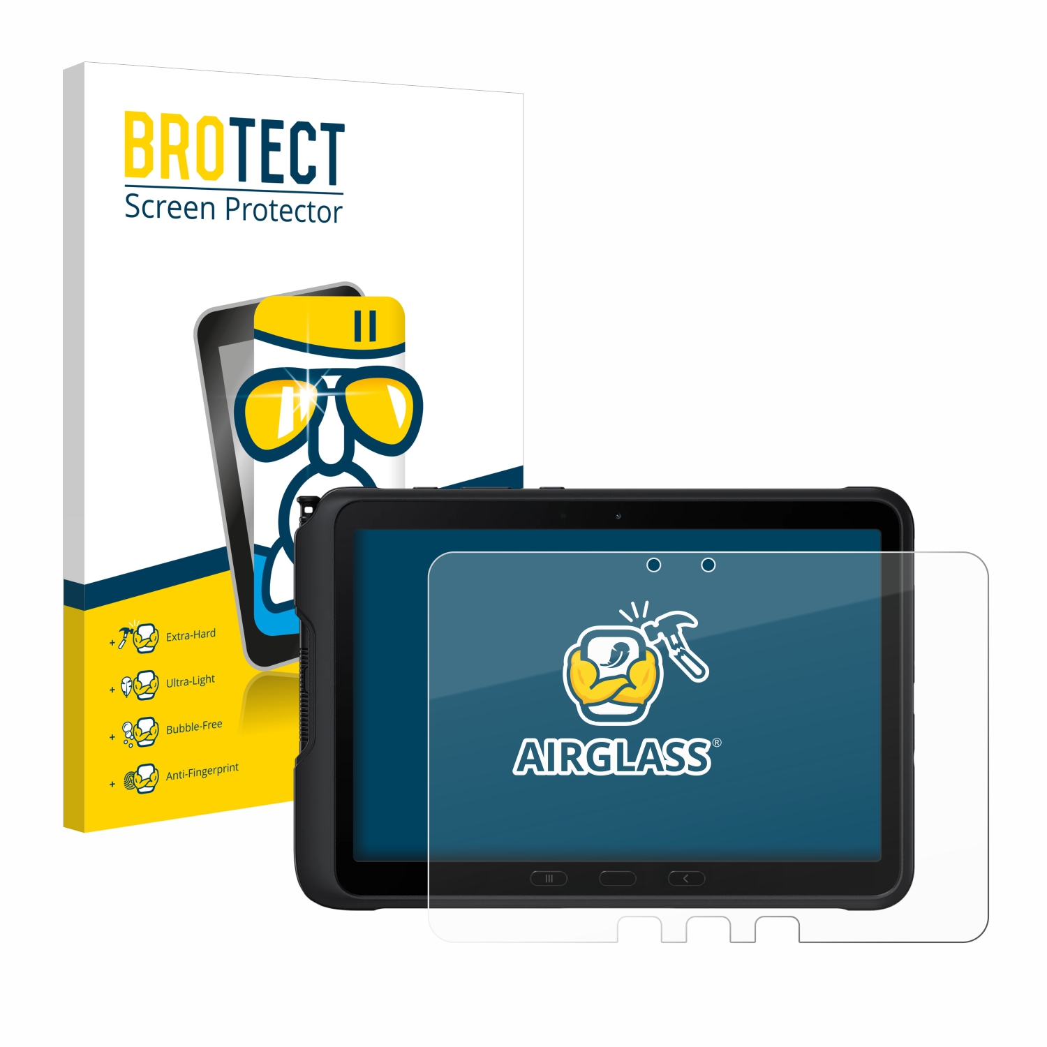BROTECT Airglass klare Active Tab Galaxy Querformat)) Schutzfolie(für (im Samsung 4 Pro