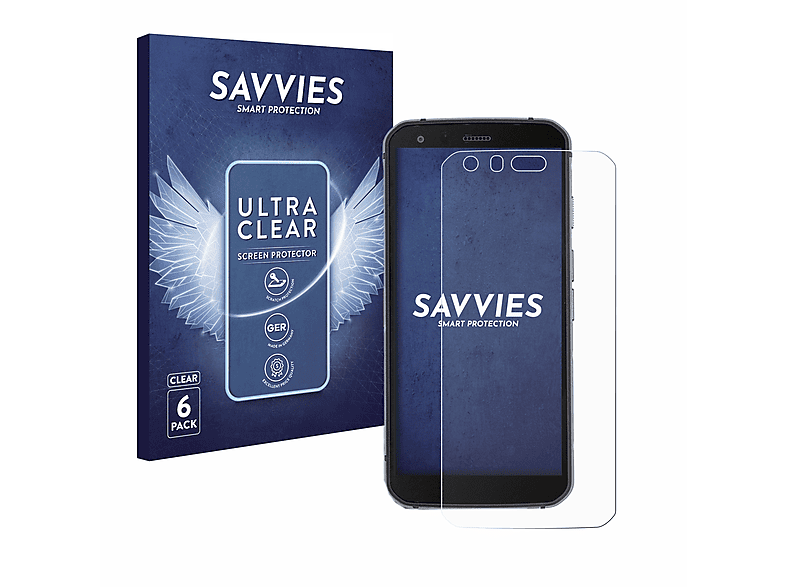 SAVVIES 6x klare Schutzfolie(für Caterpillar Cat S62 Pro) | Displayschutzfolien & Gläser