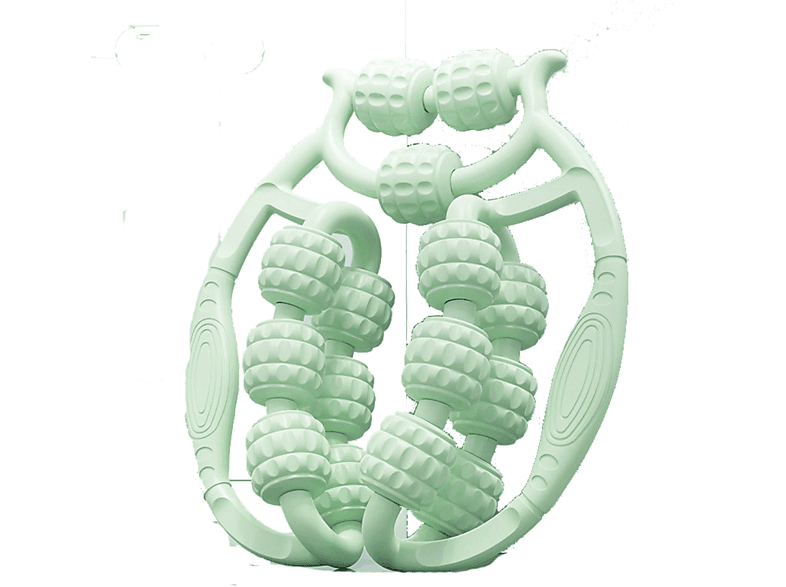 LACAMAX Rollenring-Massagegerät Grün Doppelreihige Muskeln Massagegerät Beinmassagegerät Entspannende Rollenklemme