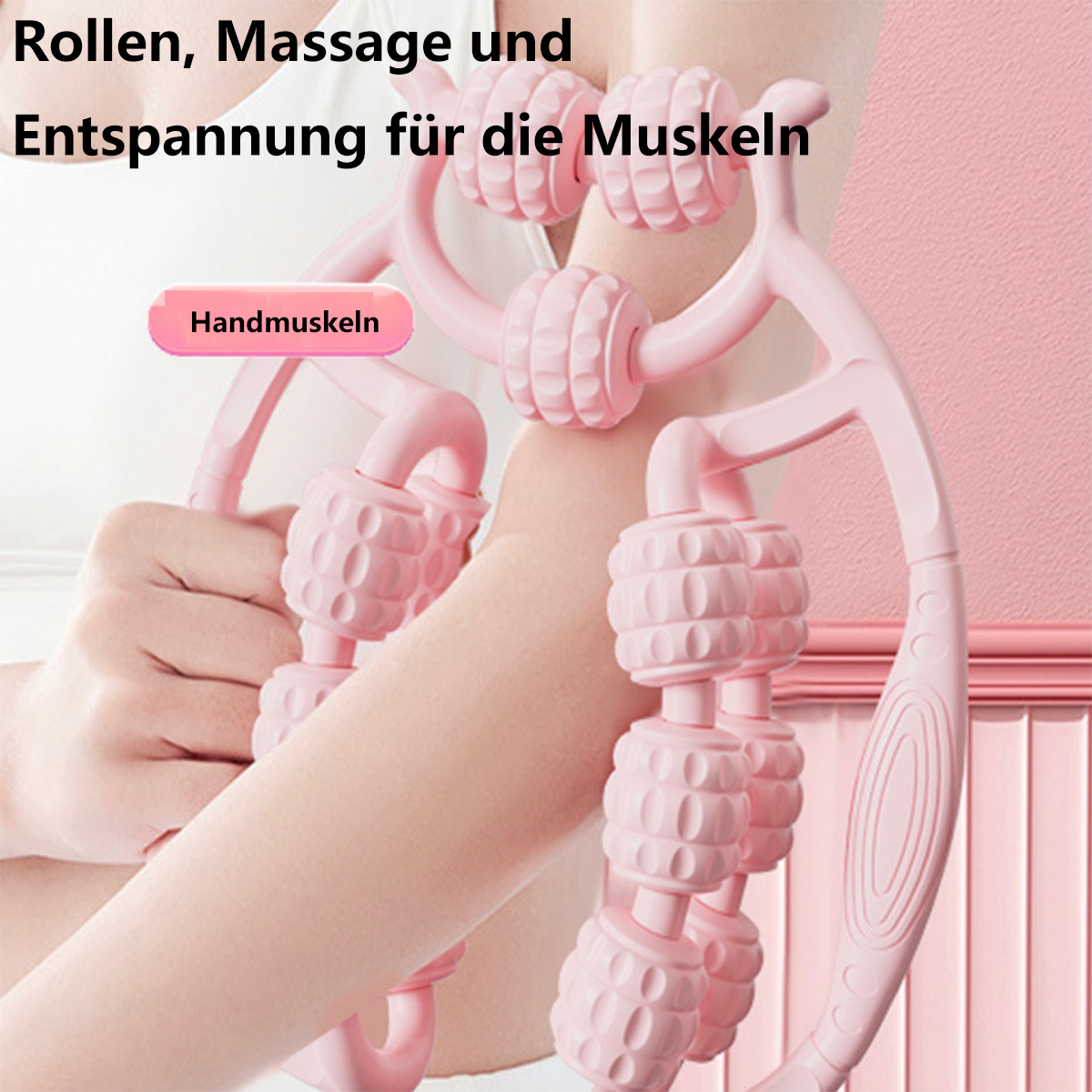 SYNTEK Rollenring-Massagegerät Grün Doppelreihige Massagegerät Beinmassagegerät Rollenklemme Muskeln Entspannende