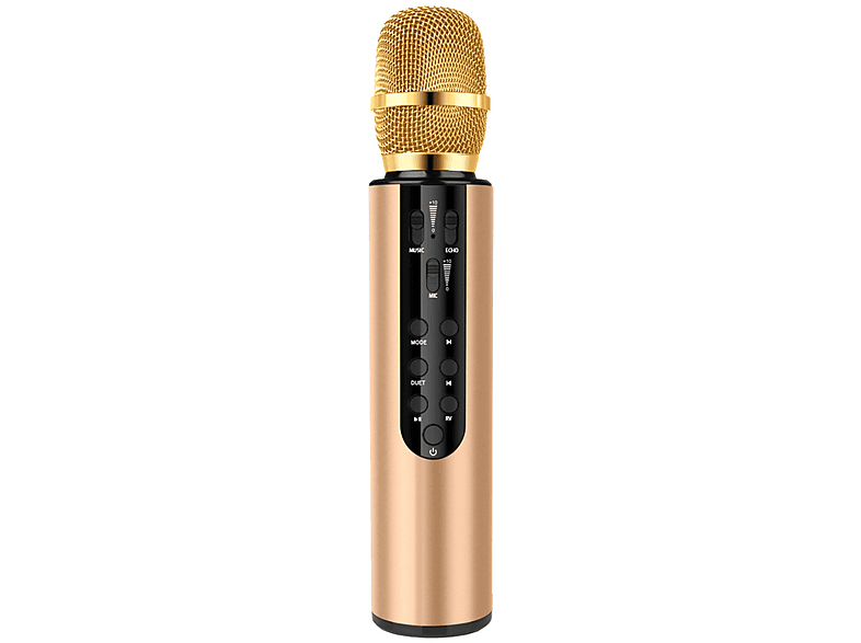 Hosting Wireless Microphone Microphone Gold SYNTEK Mikrofon All-in-One Gold Bluetooth Mikrofon Lautsprecher Capacitive