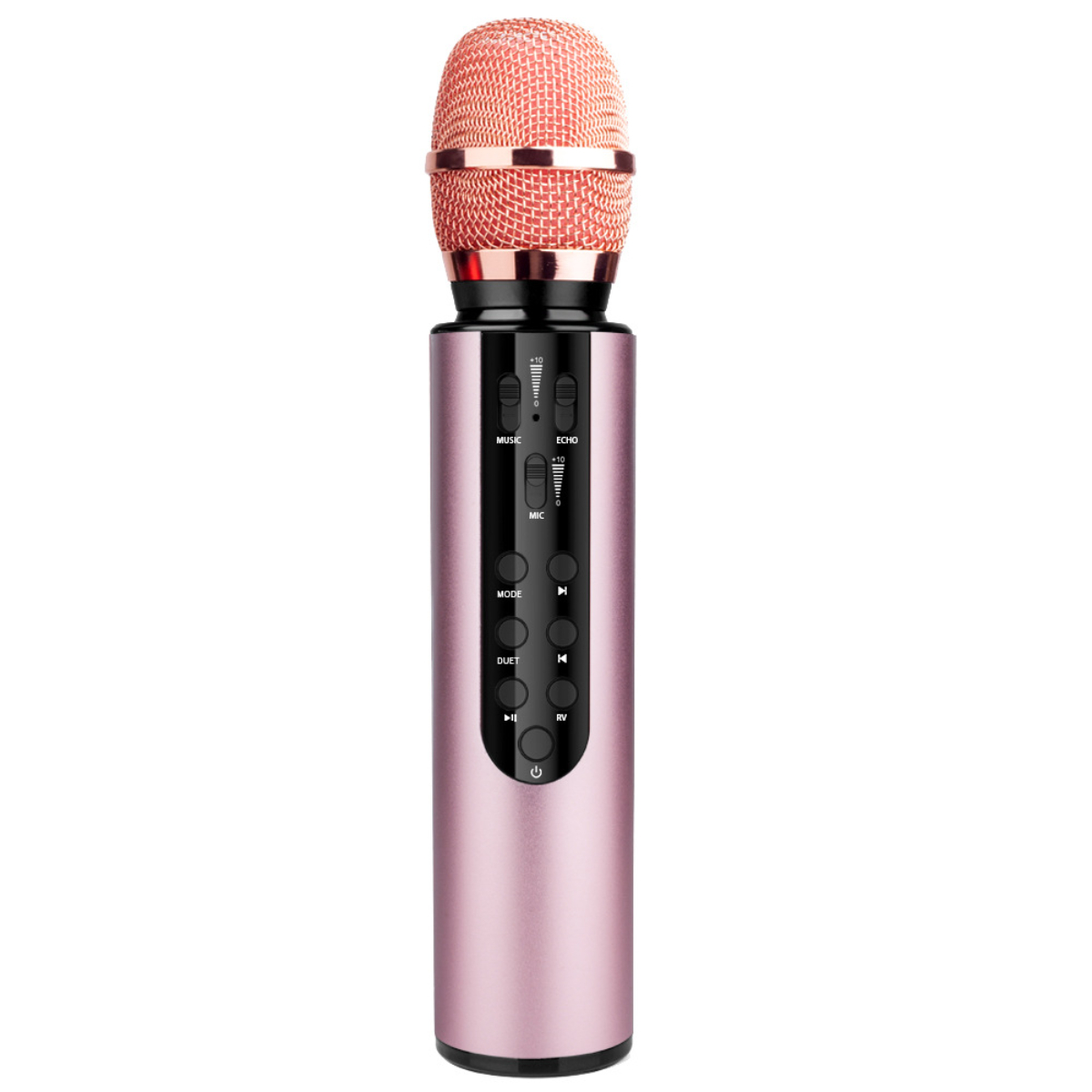SYNTEK Microphone Gold Bluetooth Wireless Microphone Hosting Mikrofon Capacitive Gold All-in-One Mikrofon Lautsprecher