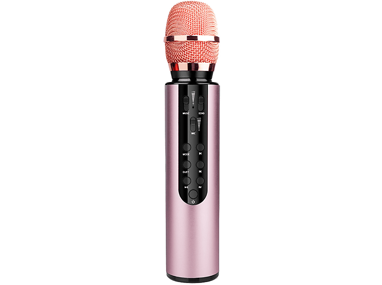 Microfono Bluetooth Per Bambini KIDYWOLF Con Luci LED - Modificatore Voce, Rosa, Ricaricabile USB-C