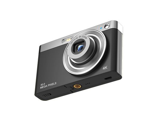 SYNTEK MicroSD Kamera Reinweiß 50 Megapixel Teleskopobjektiv Optischer Zoom Vintage Camcorder Spiegelreflexkamera weiß, , 8X opt. Zoom