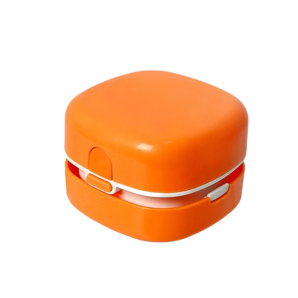 SYNTEK Desktop-Staubsauger Netz-/Batteriebetrieb Krümelsauger Elektrischer Hornhautentferner, Mini-Radiergummi Tastatur Bleistiftreste Orange