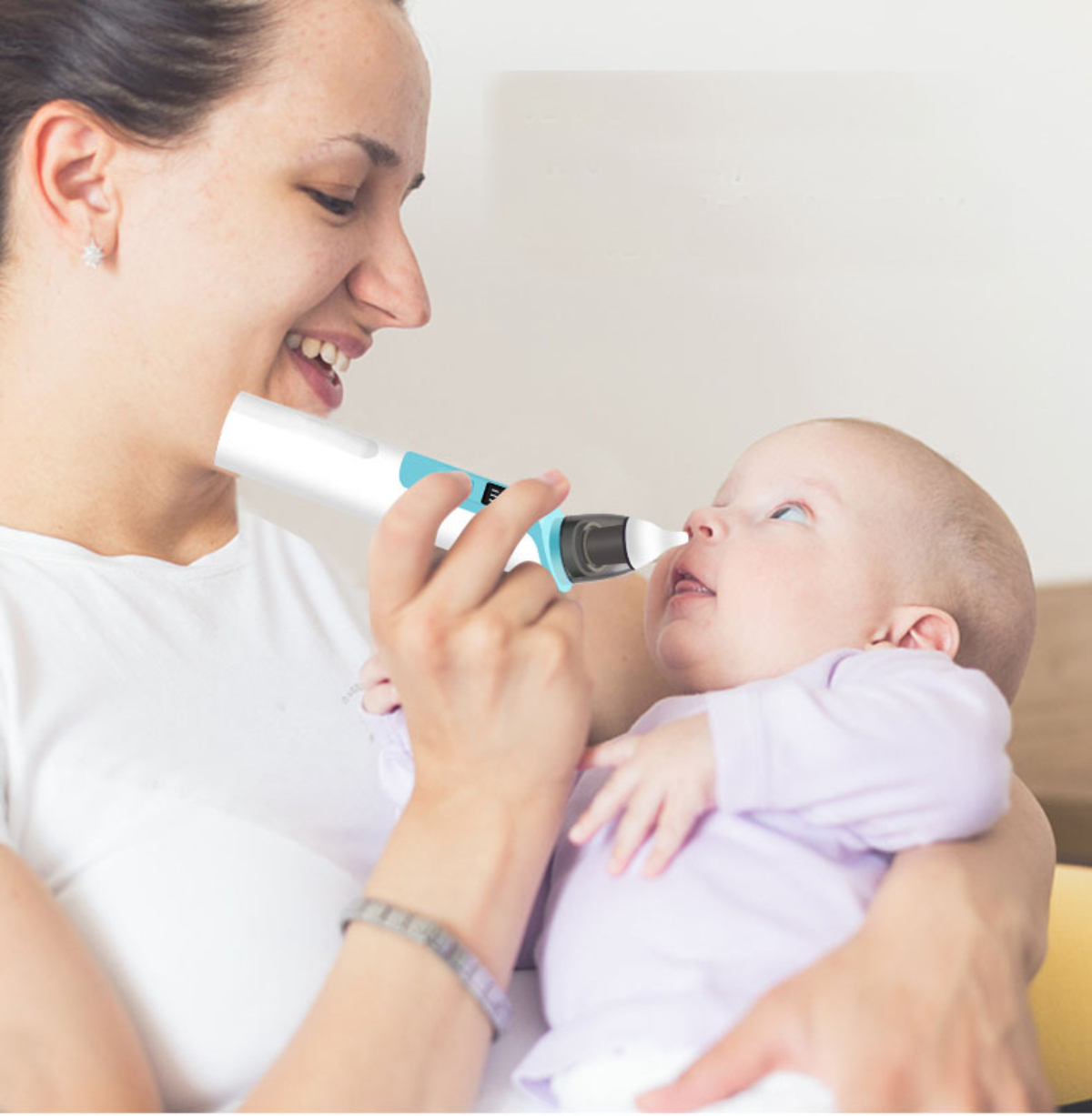 Kinder Nasensauger Gelb Nasenkongestion Nasensauger Nasensauger Gelb Elektrischer SYNTEK Nasensäuberer