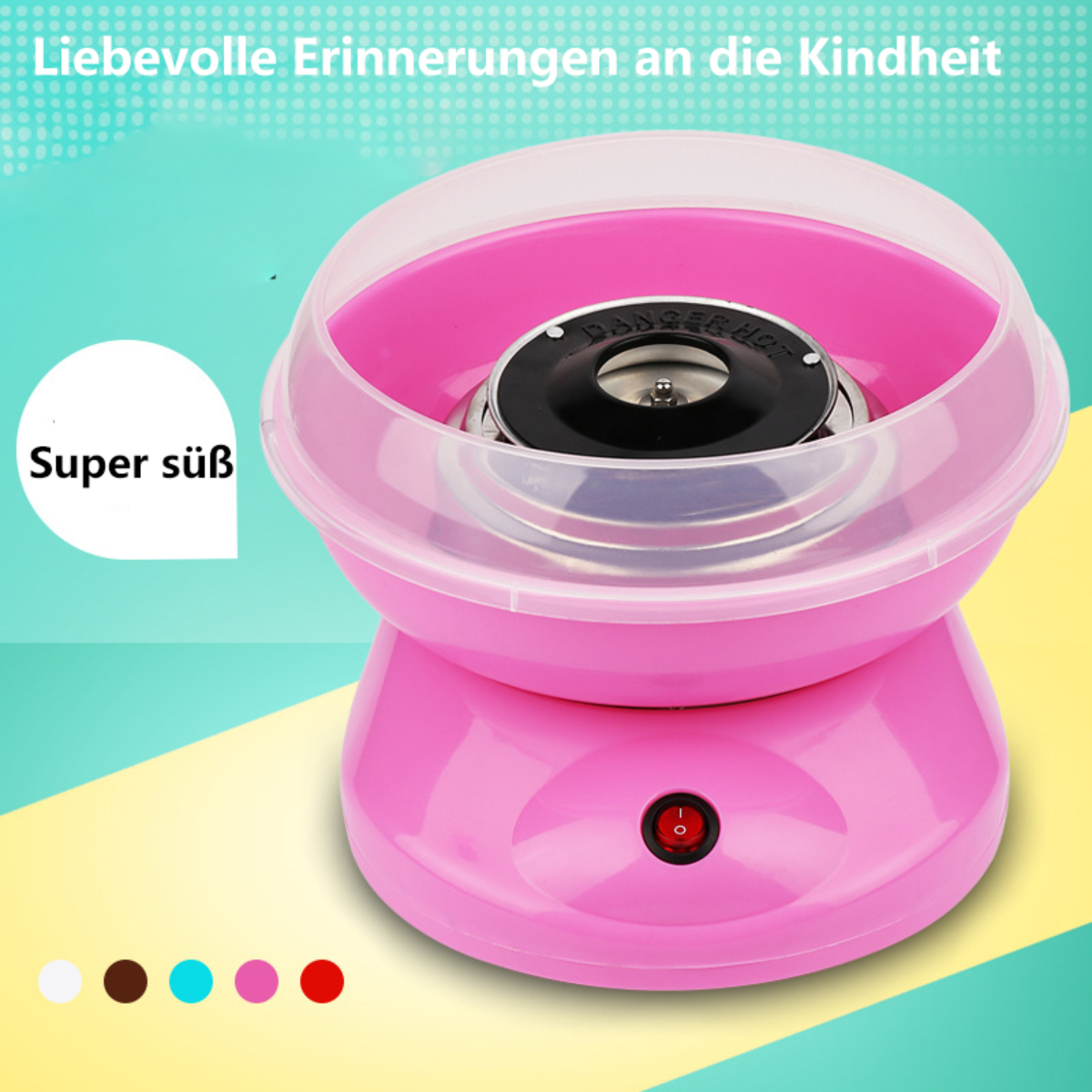 Kids Home Zuckerwattemaschine Zuckerwattemaschine SYNTEK Blau Mini Zuckerwattemaschine