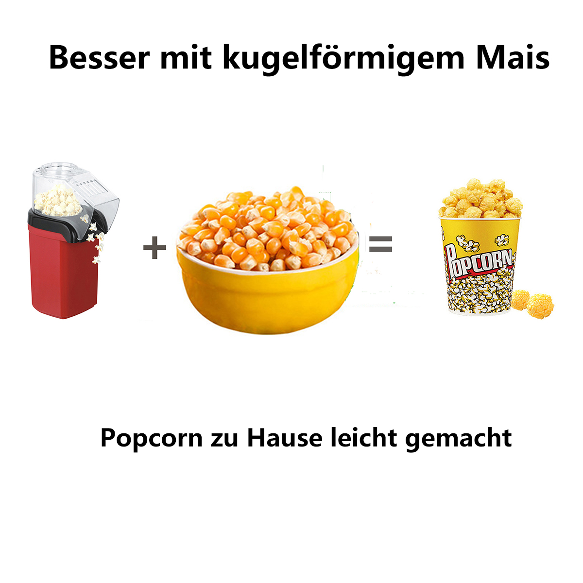 blasende SYNTEK Mini-Popcorn-Wimpelmaschine Rot Popcornmaker