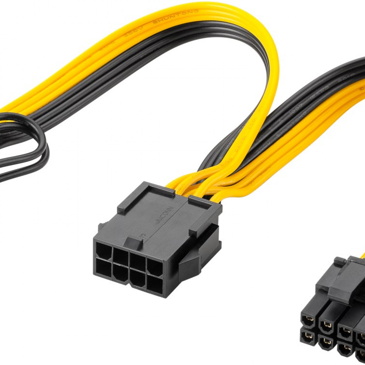 GOOBAY Netzteil-Kabel Stromkabel PCIe auf 6+2-Stecker Dual 8-Pin-Buchse für