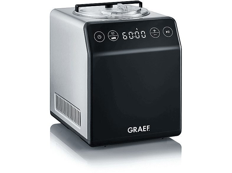 Edelstahl-schwarz) Eismaschine (180 Watt, IM700EU GRAEF