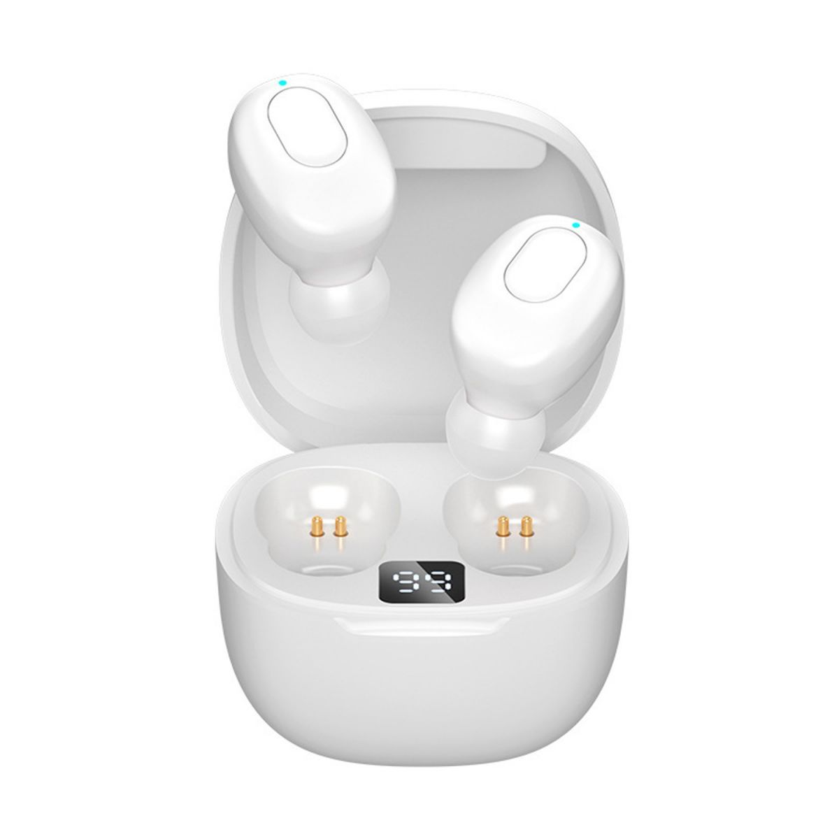 KINSI Bluetooth IPX6, Steuerung In-ear Kopfhörer und In-Ear-Kopfhörer, Musik, Wasserdicht Anrufe für weiß