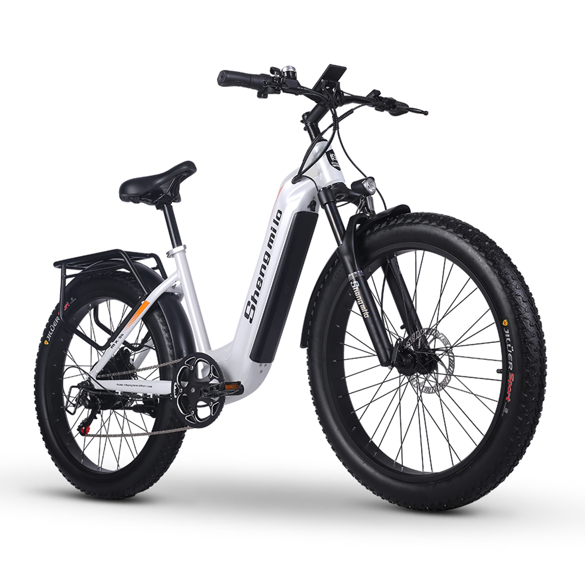 17.5Ah SAMSUNG (Laufradgröße: 1000W Weiss) Citybike 48V Motor, Unisex-Rad, Zoll, 26 SHENGMILO MX06 840Wh, BAFANG batterie