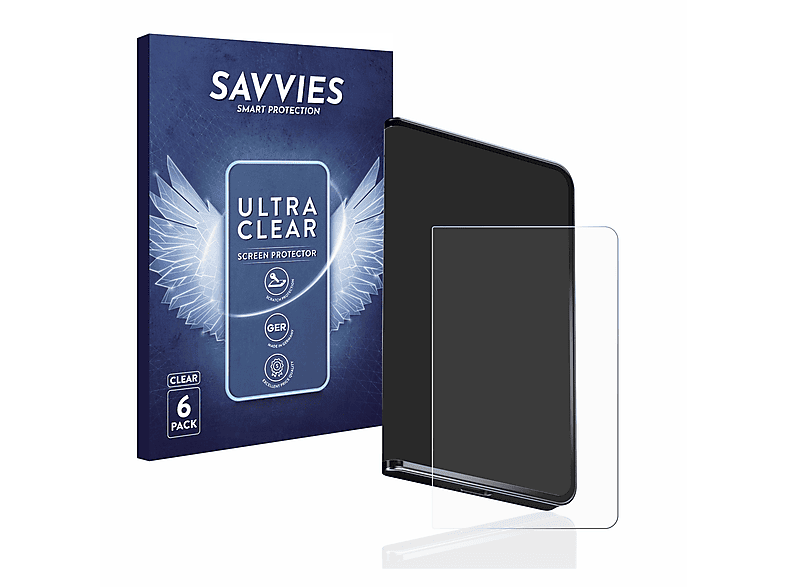 SAVVIES 6x klare Schutzfolie(für crypto Stax wallet) Ledger