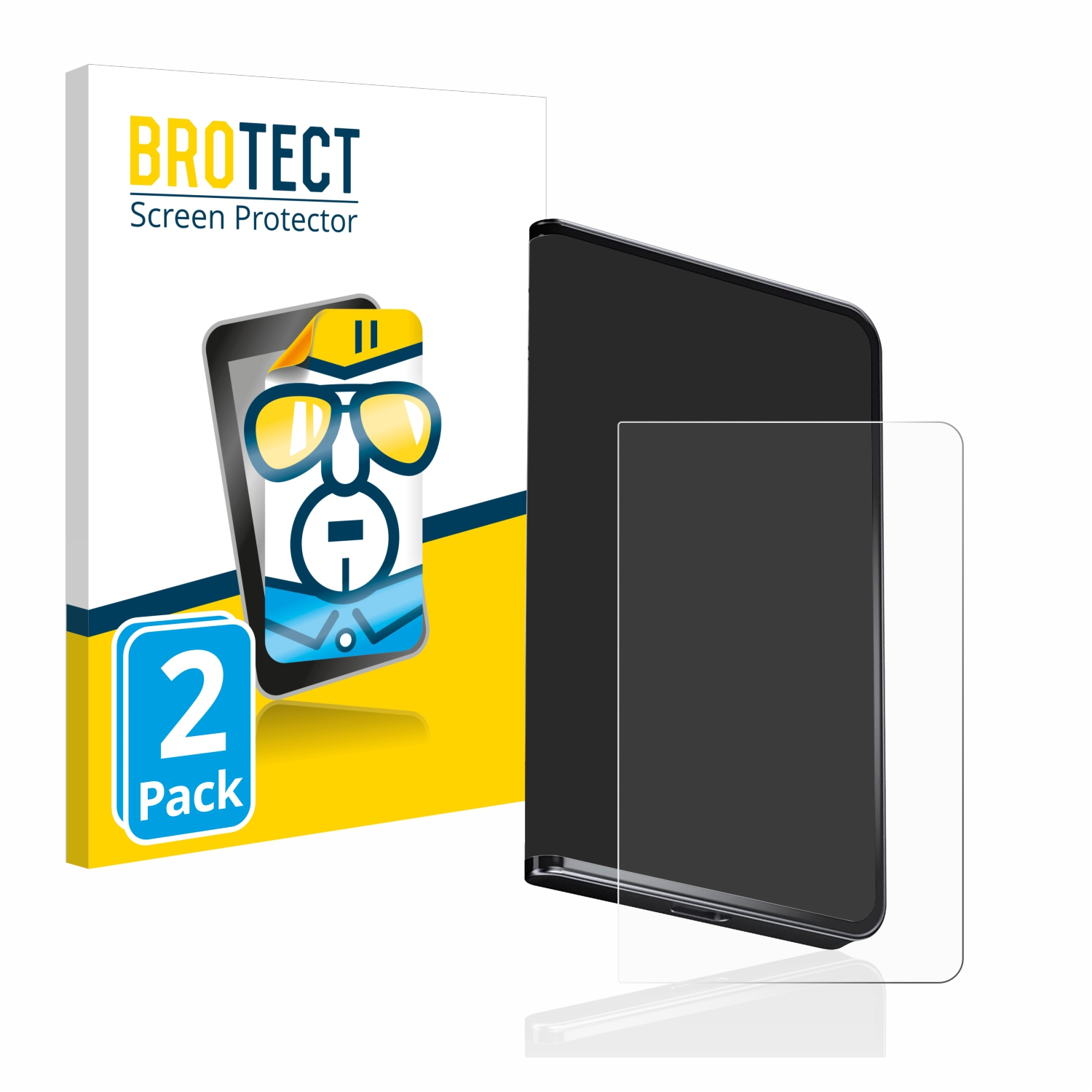 Displayschutzfolien-Verpackung und ein Displayschutz für ein Telefon.