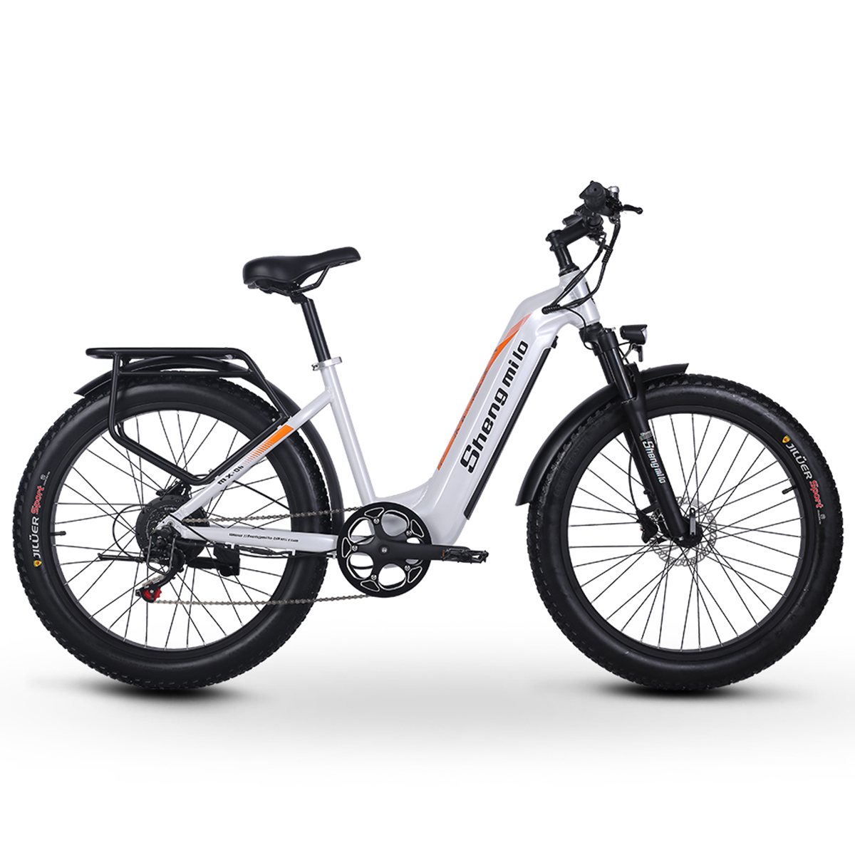 MX06 Unisex-Rad, 26 Zoll, 840Wh, W Spitze SHENGMILO Strand-Elektrofahrrad, Hochleistungs-BAFANG-Motor Weiss) Snowbike, Urbanbike 1000 (Laufradgröße:
