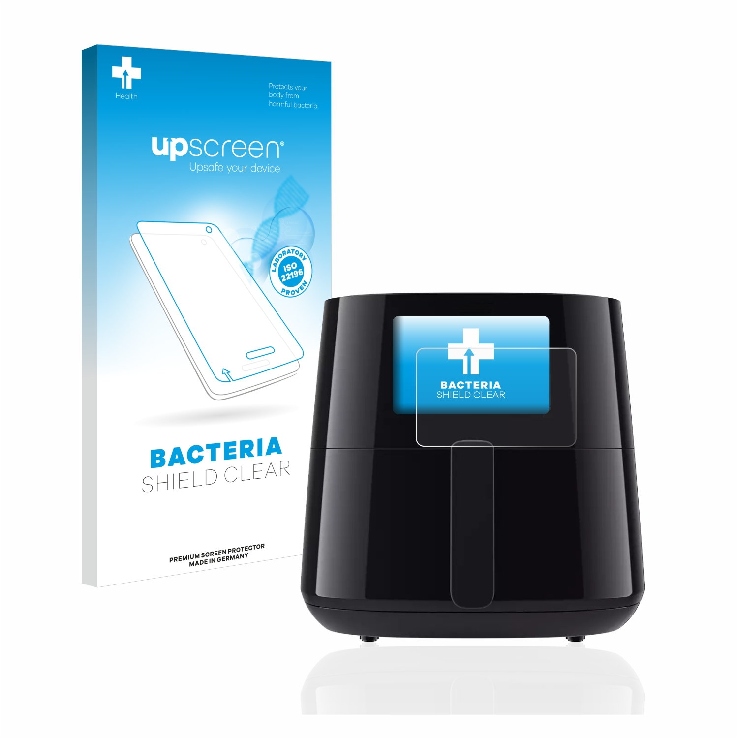 UPSCREEN antibakteriell klare Schutzfolie(für XL Essential Airfryer Philips HD927X)
