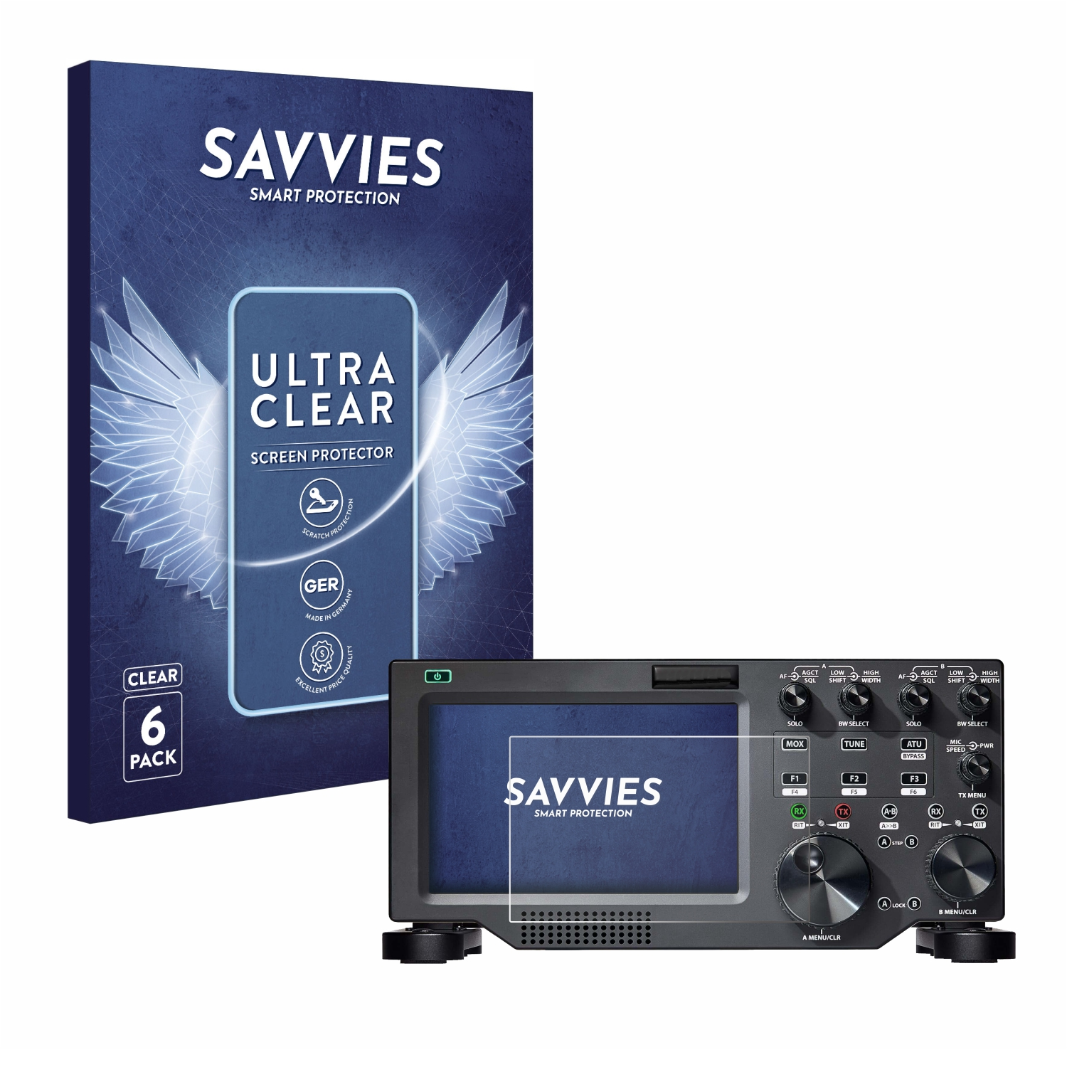 SAVVIES 6x klare FLEX-6000) FlexRadio Maestro Schutzfolie(für