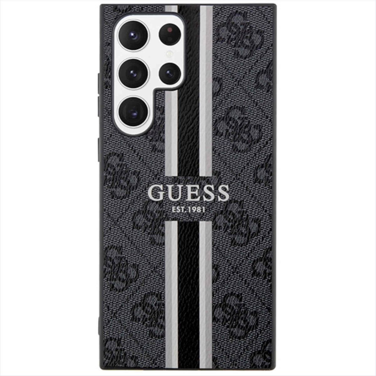 Samsung, Collection Ultra, Backcover, S23 Hardcase Schwarz Hülle, GUESS Galaxy 4G Printed Stripe