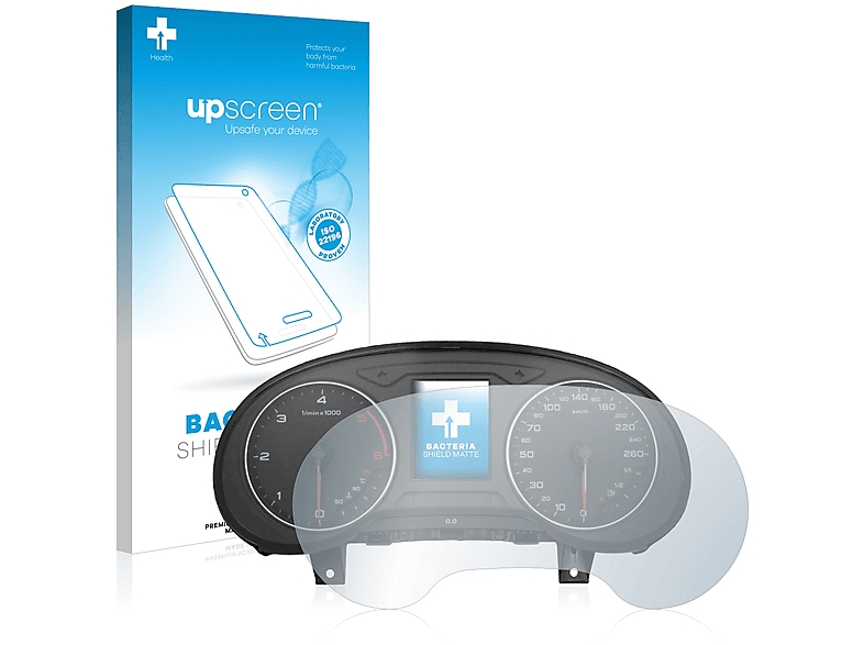 Schutzfolie(für A3 Audi UPSCREEN antibakteriell Tachometer) 2017 8V entspiegelt matte