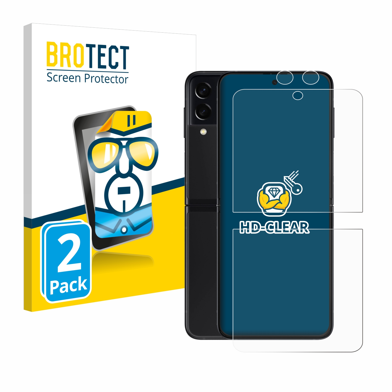 Z 2x klare Galaxy 3 Schutzfolie(für 5G) Samsung Flip BROTECT