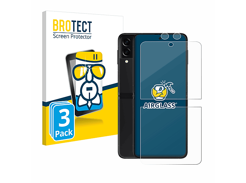 Flip BROTECT Samsung 3 klare Schutzfolie(für 5G) Z Galaxy 3x Airglass
