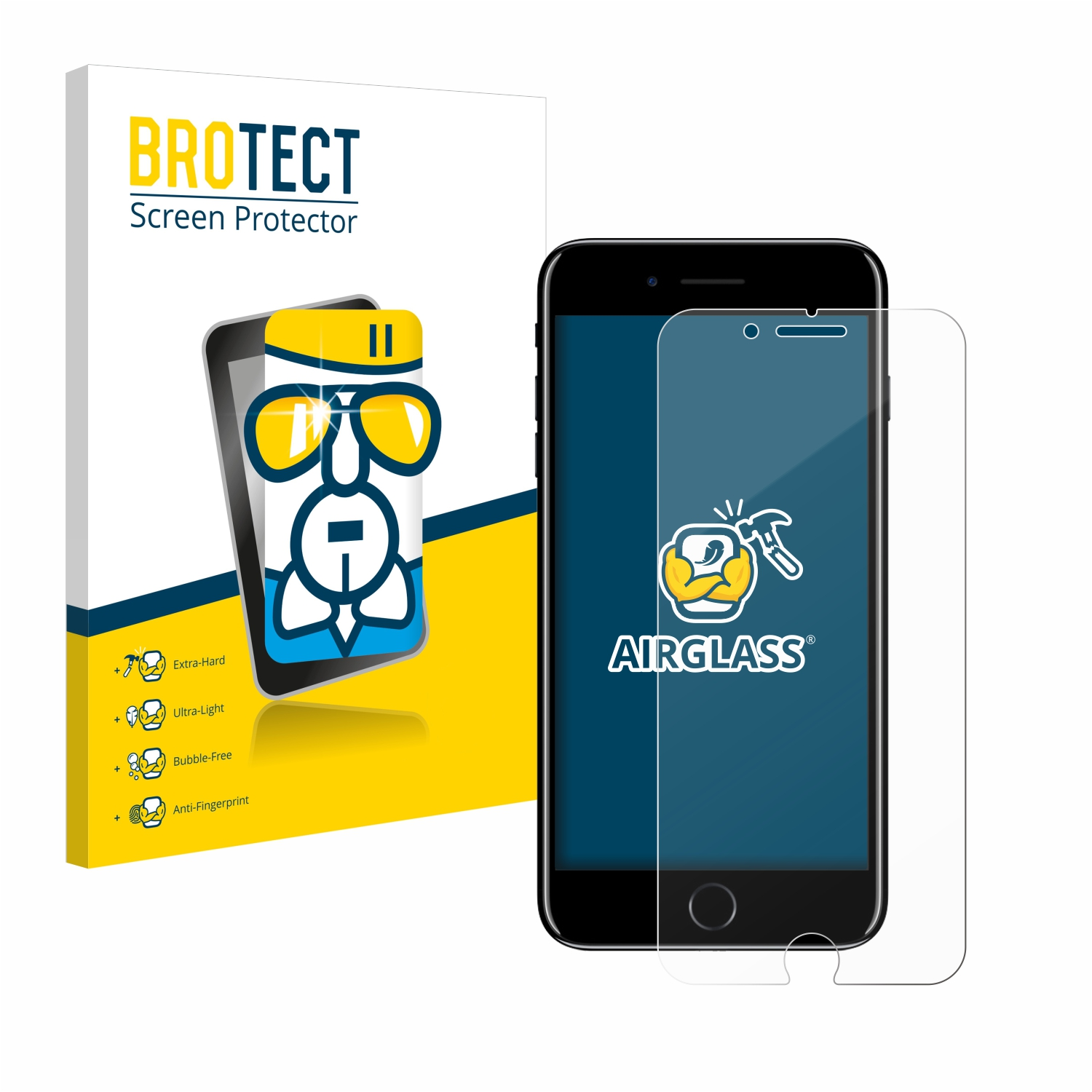BROTECT Airglass iPhone klare Plus) Schutzfolie(für 7 Apple